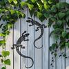 2D Metal Gecko Silhouette 2pcs Flat Iron Wall Art Sculpture Outdoor Home Garden Decor