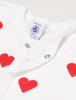 Heart Print Legless Romper Baby Girl A00E901 12MONTH Red PB21 PB200 [Petit Bateau]