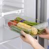Fridge Storage Box & Egg Divider: Kitchen Freezer Organizer and Fresh-Keeping Drawer Rack.