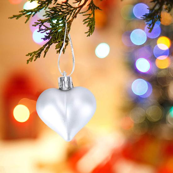 12Pcs Baubles Decorative Fine Workmanship Plastic Christmas Tree Pendant Ball for Hotel