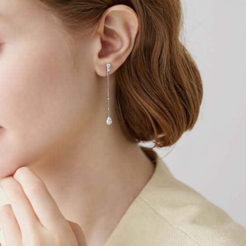 Canal 4℃ Official Silver Drop Earrings for Women, Birthday Gift, Includes Jewelry Case, 152314151005