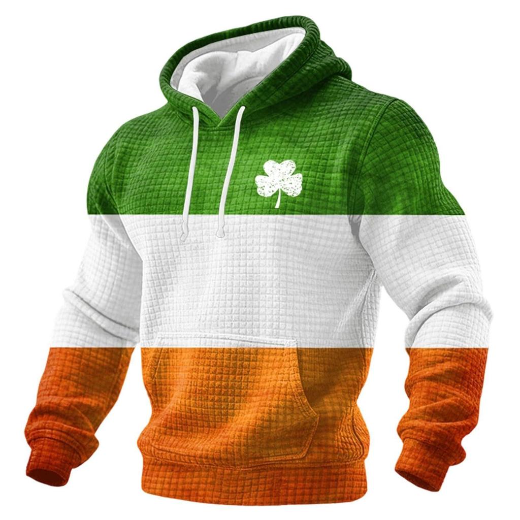Men Irish  Casual  Graphic  Knit Pullover Casual Shirt Holiday Outfit