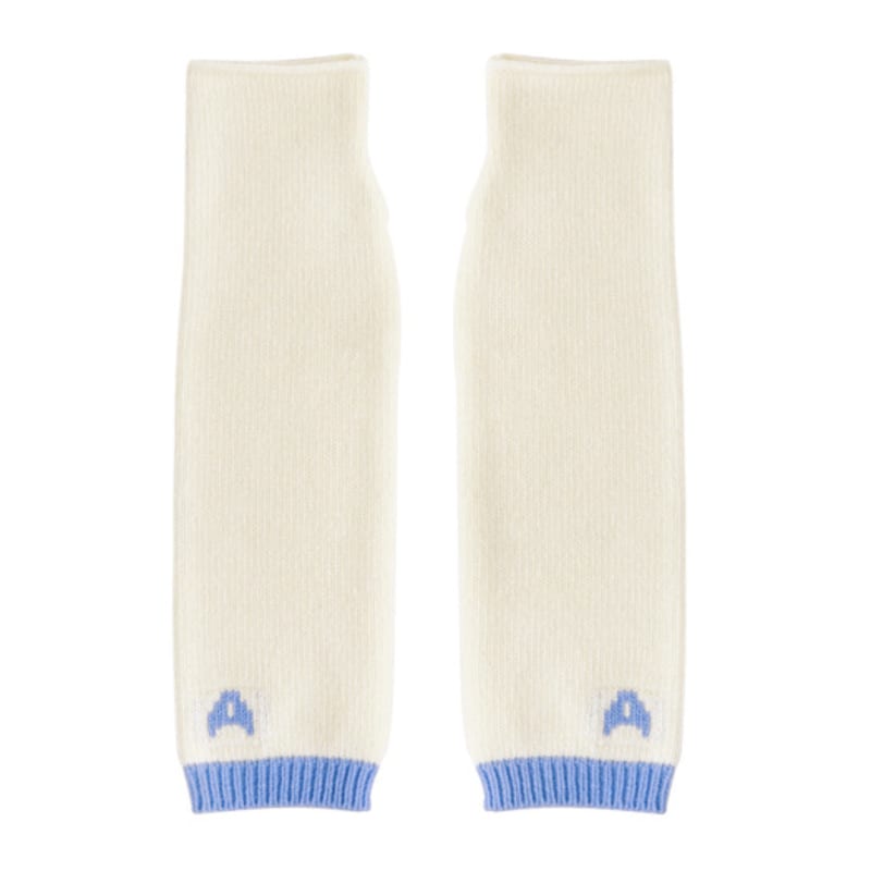 AVAM HOME [EXKLUSIV] Ein handgestrickter Handwärmer mit Logo - ELFENBEIN