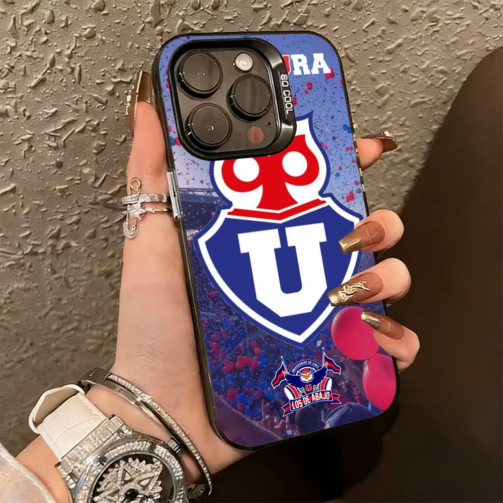 

Club U-Universidad de C-Chile Phone Case For iPhone 17,16,15,14,13,12,11 Plus,Pro Max,XS,Colorful Silver Phone case Funda Cover iPhone17