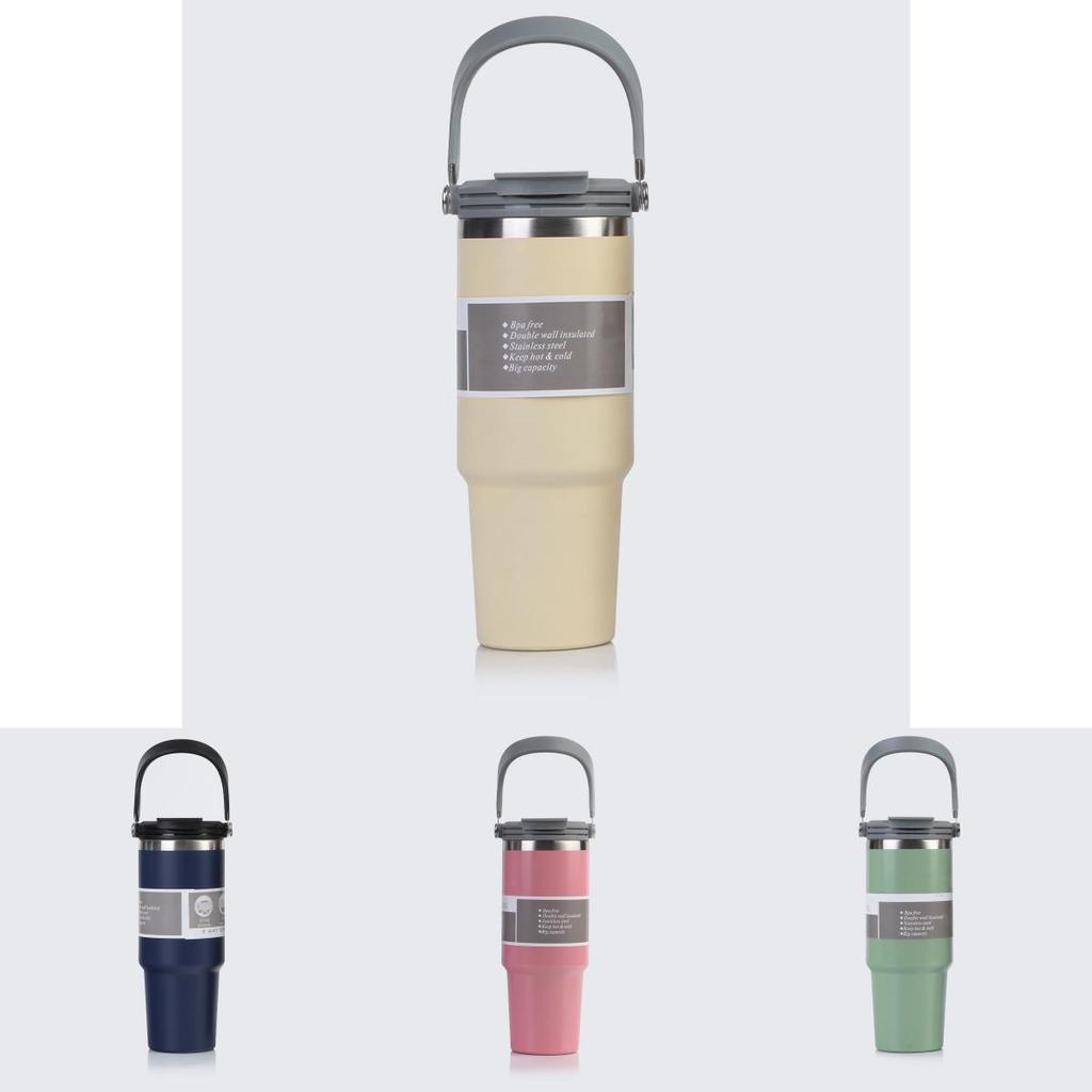 Premium 30oz 20oz Stainless Steel Car Cup Vacuum Insulated Coffee Mug With Straw