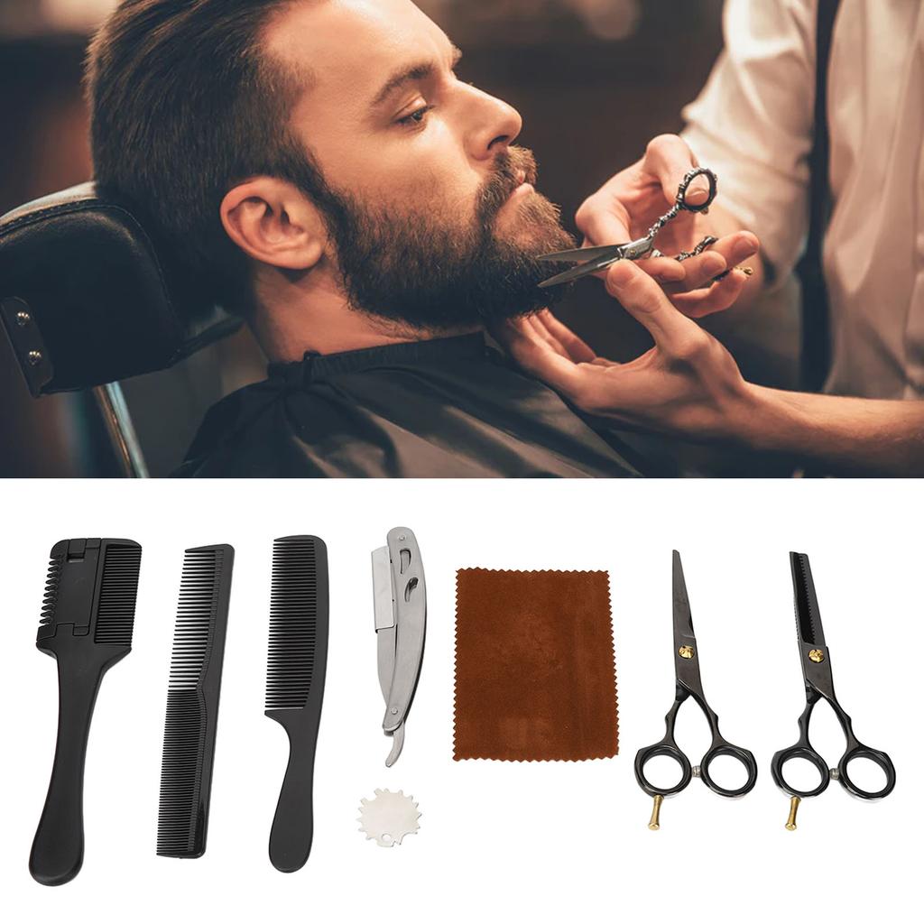 Hair Cutting Scissors Set Haircut Shears Comb Barber Scissors Tools Kit for Home Salon