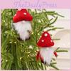 Santa Gnome Christmas Ornament Mushroom Elf For Festive Decorations