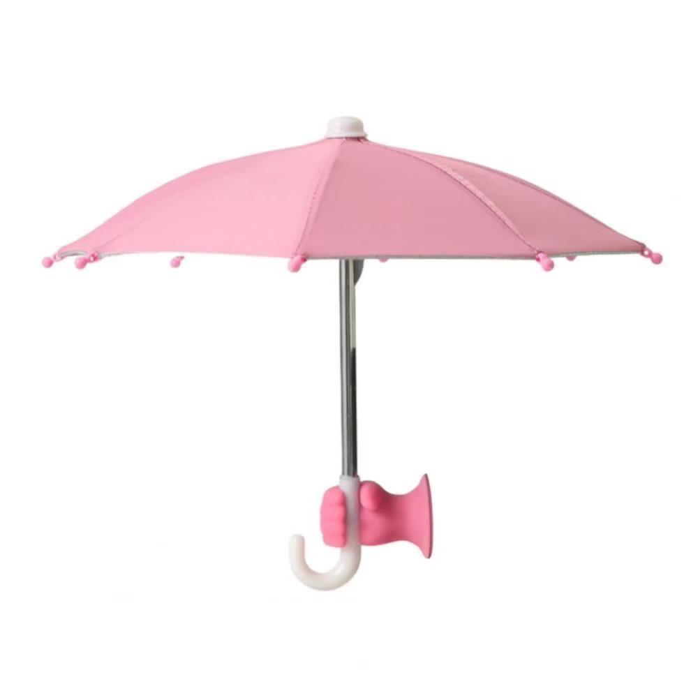 Phone Umbrella with Fist Suction Cup Sun Protection Universal Mini Windproof Sun Shade Mobile Phone Umbrella Phone Accessories