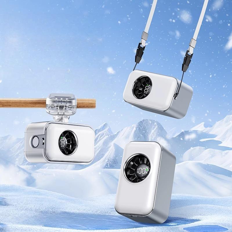 

Eary Portable Mini Handheld Fan 100 Speeds Wind with Clip Lanyard 2000mAh Rechargeable 3-in-1 Hand/Desk/Neck Multifunction Fan серый