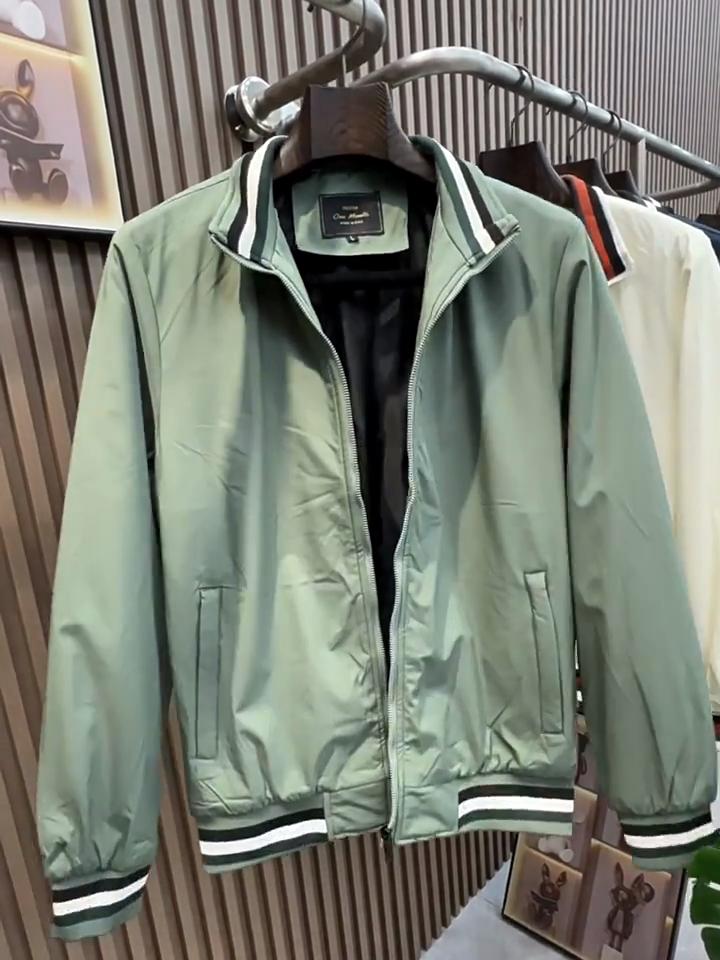 Uformell jakke herre vår og høst sport ensfarget jakke herre