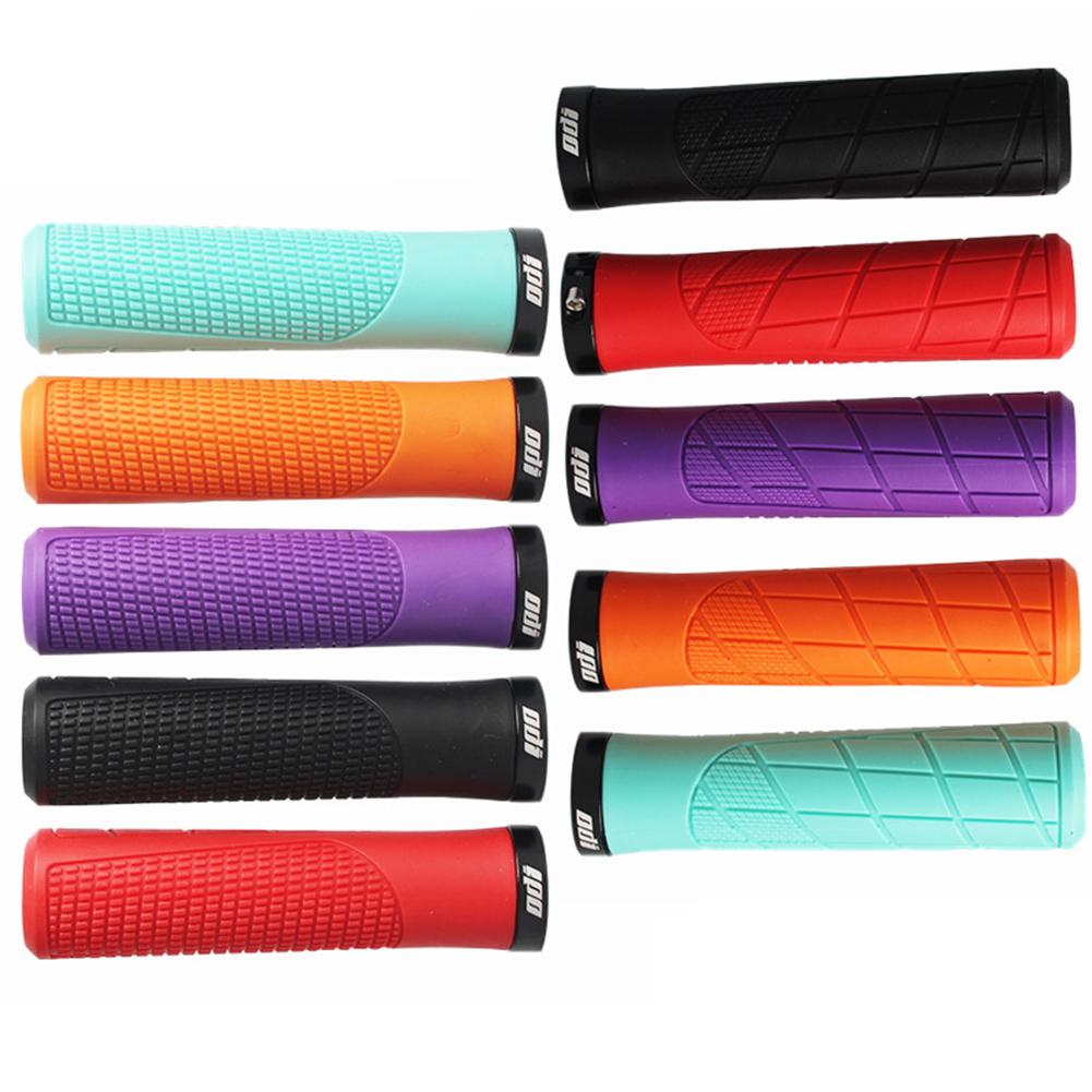 1 Pair OG10 Mountain Bike Rubber Handlebar Grips Locking Anti-slip Shock Absorber Handlebars Accessories