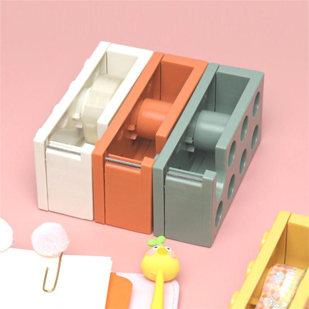 Building Block Tape Dispenser Multi-color Roller Tape Holder Adhesive Tape Holder Packing Tools
