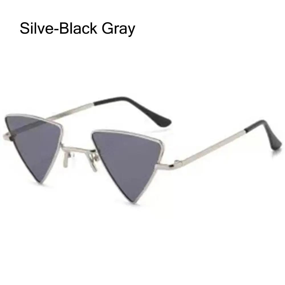 Small Triangular Frame Sunglasses Women Men Metal Frame Tinted Colorful Lens Sun Glasses Designer UV400 Shades Punk Eyewear