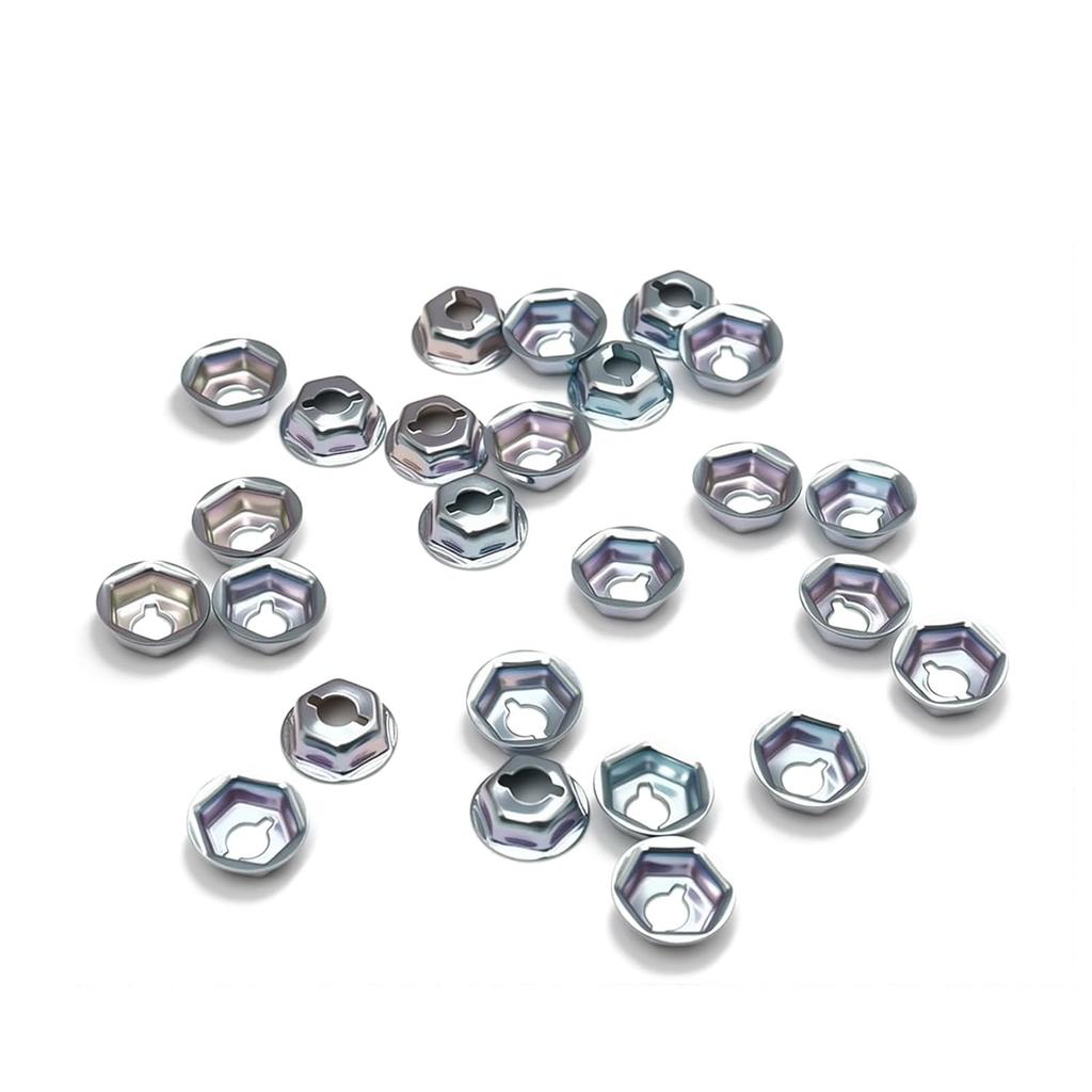 25 Pcs Retro-Motive Emblem & Trim PAL Nuts,Fits 3/16" Studs- 3/8" Hex Replacement GM 1303