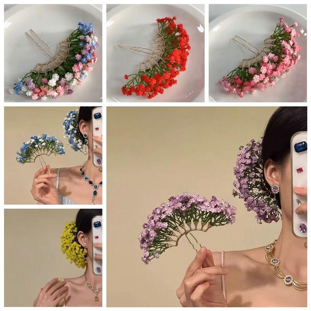Sweet Chinese Style Side Clip Bohemian Thai Hairpin Elegant Bride Hair Accessories Girls