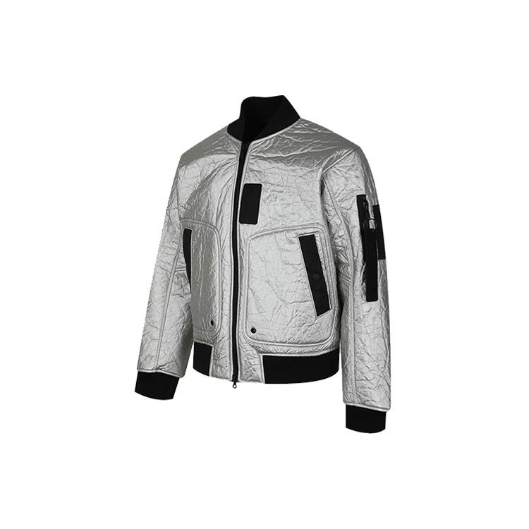 Air Jordan 23 Engineered MA-1 Zipper Sports Stay Warm Jacket Silver White Men s CD5713-095 XXXL