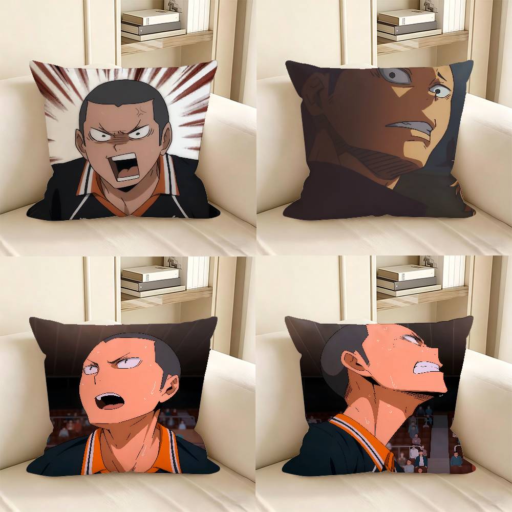 pc Anime Tanaka Ryunosuke Pillow Case Fashion Square Pillowcase Bedroom Sofa Room Ins Decoration Leisure