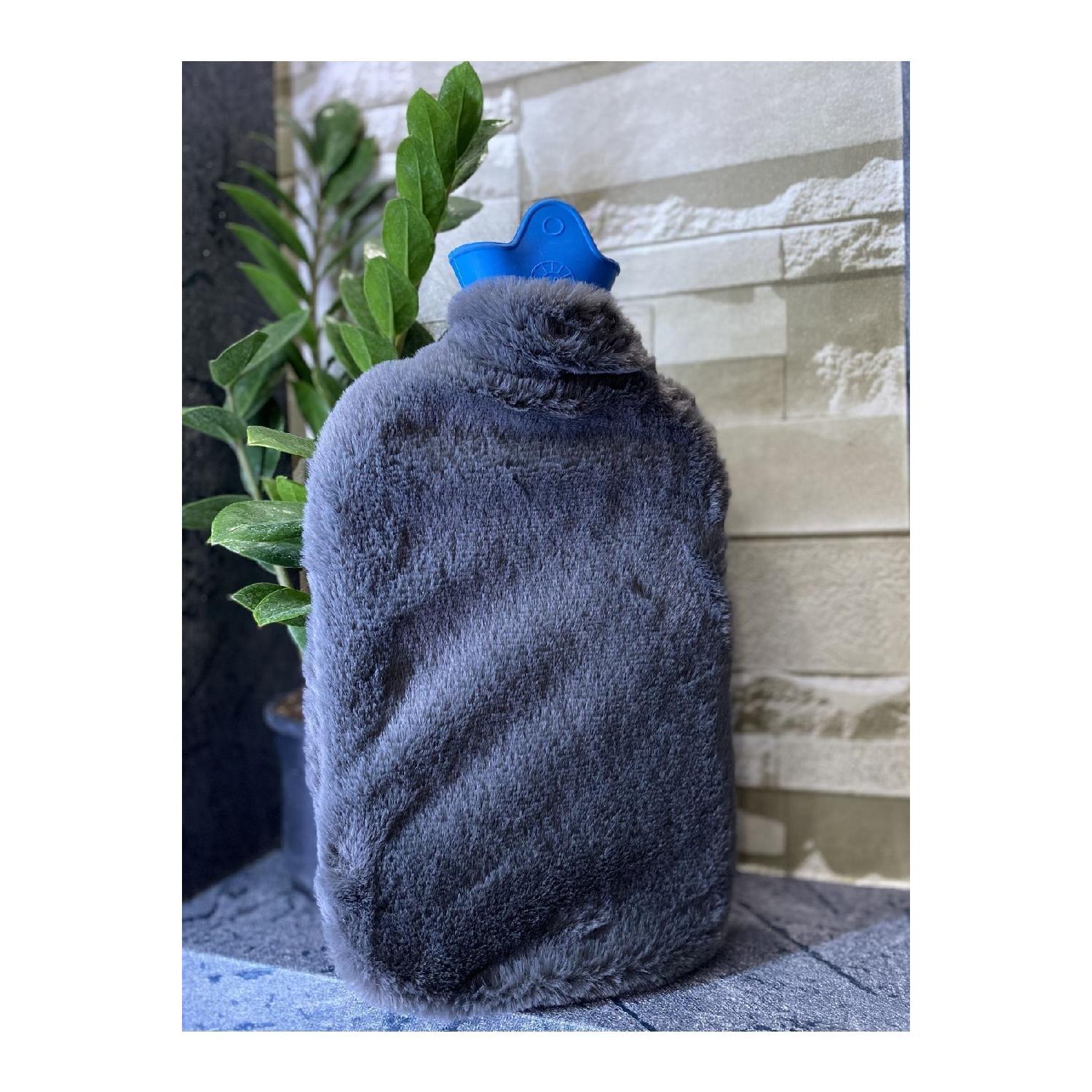 

Dark Gray Plush Hot Water Bag