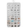 80 Grids Double-Sided Jewelry Hanging Storage Bag Business Membership Card Organizer Sundries Necklace Earrings Storage Pocket