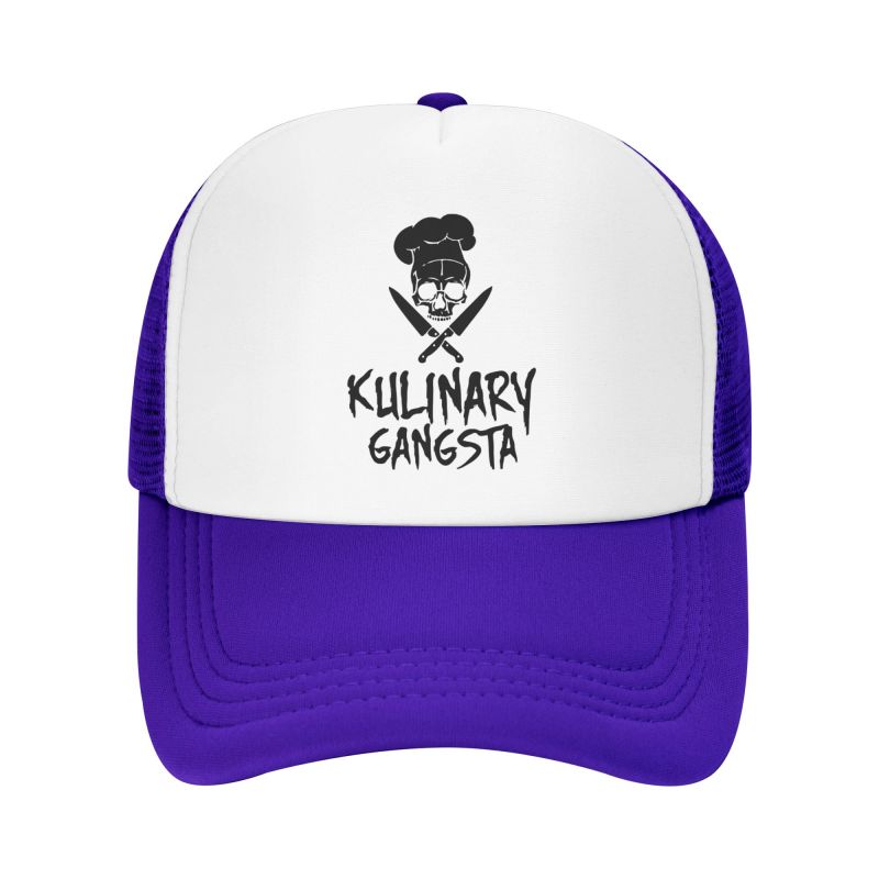 Totenkopf Koch Totenkopf Netz Baseballkappe für Männer Frauen Unisex Verstellbare Snapback Kappen Lustige Sommer Freizeit Atmungsaktive Sonnenhüte