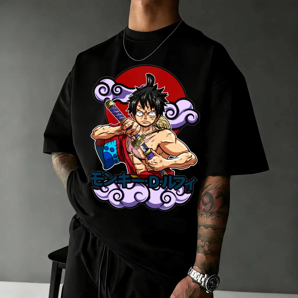 One Piece Anime T Shirt Unisex Unisex Cotton Short Sleeve Tee Tops 2026 Summer Luffy Zoro Sanji Graphic Print Streetwear Casual Y2k