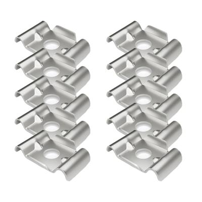 Edelstahlmaterial Zaunbefestigungsklemmen Metallhalterung Diebstahlsicheres Design Maschendrahtzaunhalterung Maschenbefestigung 10 Stück Menge
