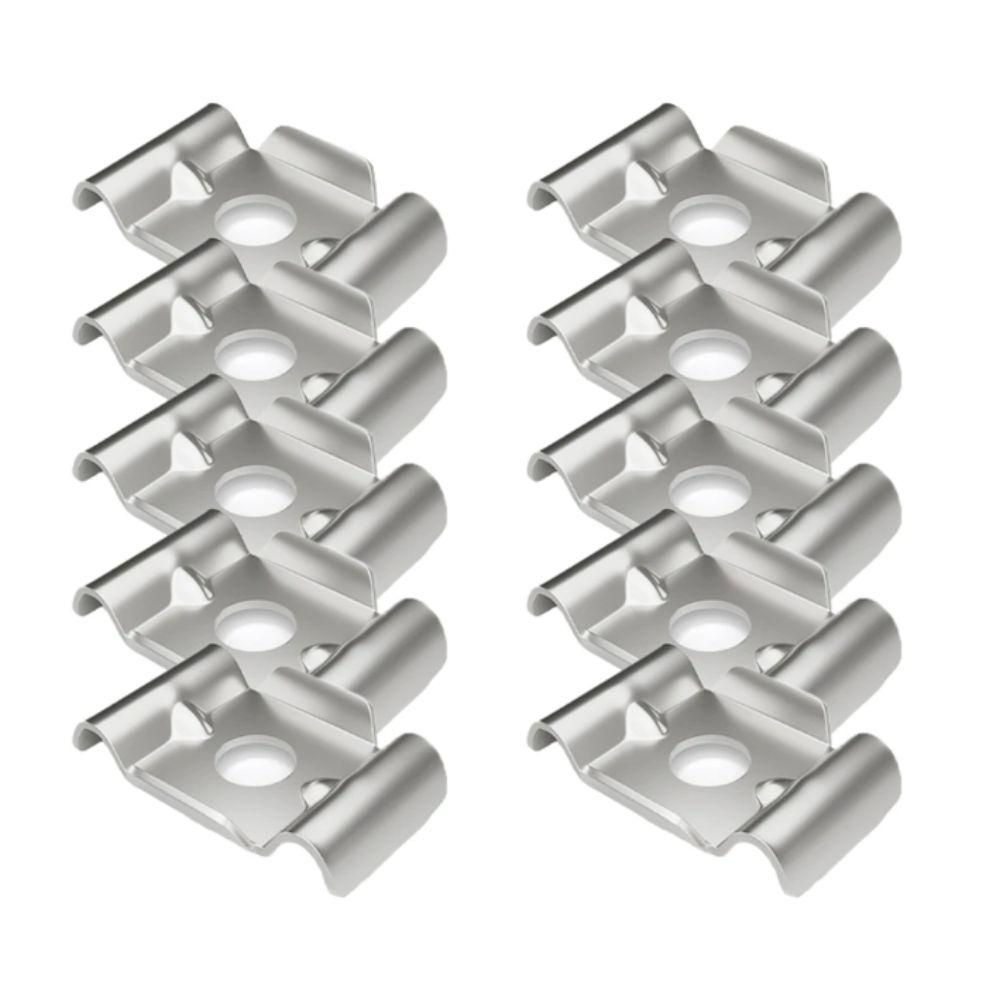 Stainless Steel Material Fence Attachment Clamps Metal Bracket Anti-theft Design Mesh Fence Bracket Mesh Fixing 10X Quantity