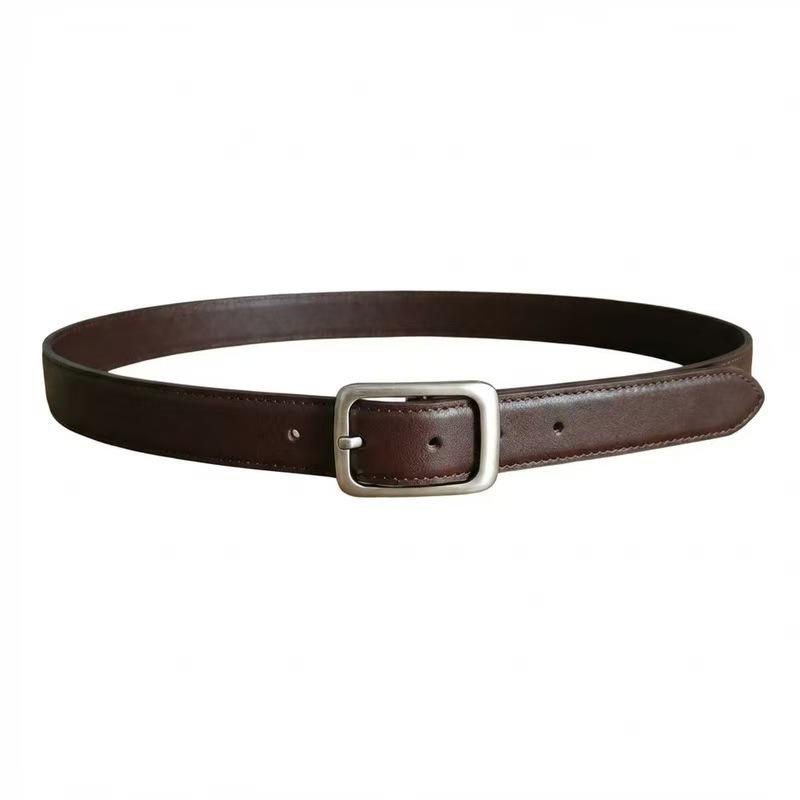 Korean Style Women’s Versatile Round Buckle Belt - Retro Casual Fashion