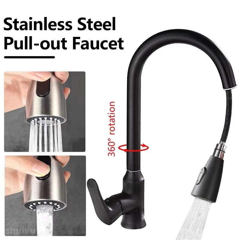 Premium 360° Rotating Telescopic Faucet with Two Switchable Water Modes New Trendy Choice for Kitchen Sink and Bathroom Basin
