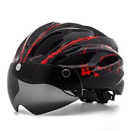 sale cycling bicycle helmet with magnetic goggles and battery tail light for adult road mountain bike helmet motorcycle