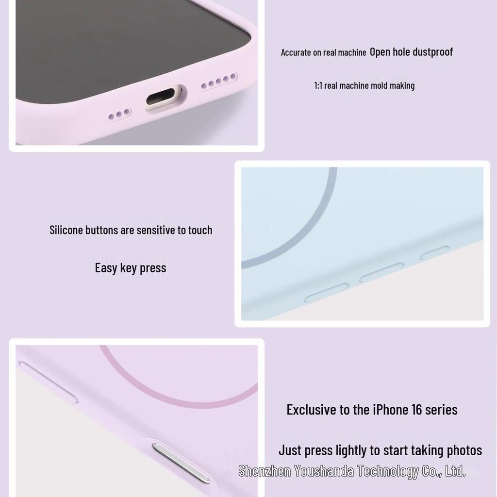 Liquid Silicone Magnetic iPhone 17 Case for Apple 16 Pro Max - Full Coverage, Precise Lens Protection