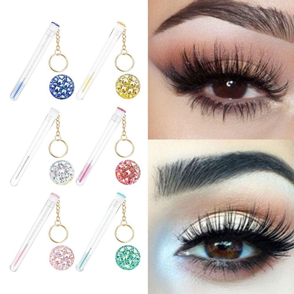 Reusable Lash Mascara Wands Sparkling Lash Spoolies Multi-Purpose Comb Brushes  Makeup Tools