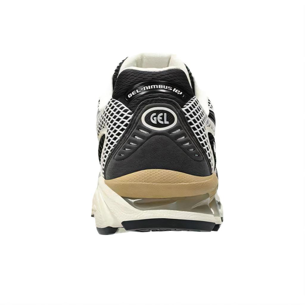 Asics Gel-Nimbus 10.1 Comfortable Fashion Versatile Sports Low-Top Running Shoes Unisex Sneaker Black Cream-White 1203A877-001