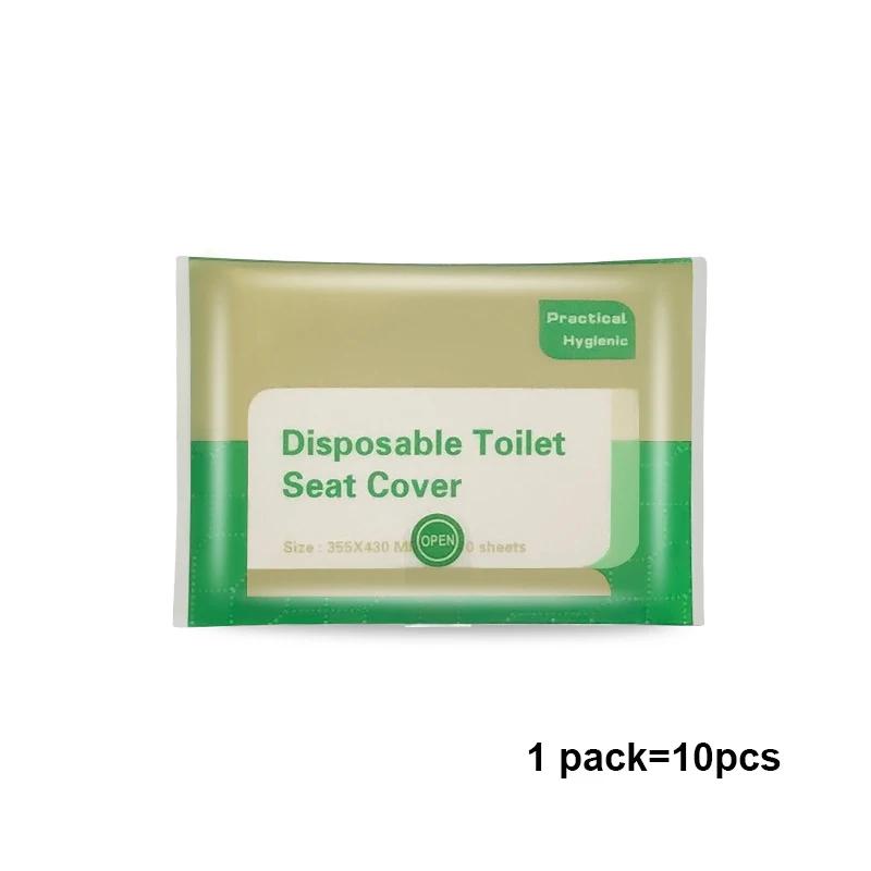 10/50PCS Disposable Toilet Seat Cover Paper Waterproof Soluble Water Type Travel Camping Hotel Bathroom Accessory Pad Portable