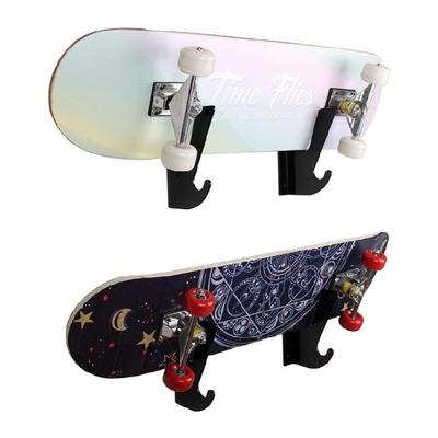 Skateboard Wall Mount Storage Rack with Hooks Minimalists Skateboard Organizer