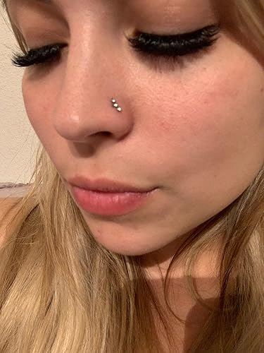 Best Seller 20g Nose Rings Hoop Studs L Shape Stainless Surgical Steel Corkscrew Nose Piercing Jewelry