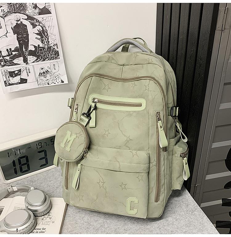 Schoolbag Large Capacity Junior High School Boys School Bag Men's and Women's Lightweight Backpack Chinese College Students Outdoor Leisure Printed