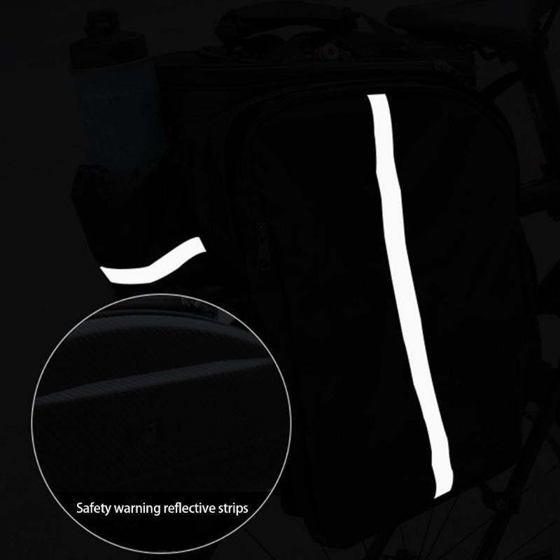 Durability Bike Carriers with Multiple Pockets Expandable Storage Cycling Gear for Mountain and Road Bikes