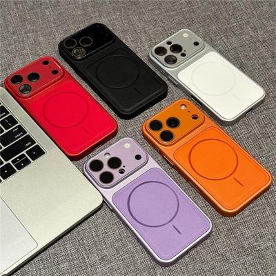 Lychee Leather Instantly Change 17 Phone Case For iPhone 17 16 15 14 13 Pro Max For Magsafe Magnetic Camera Protect Cover