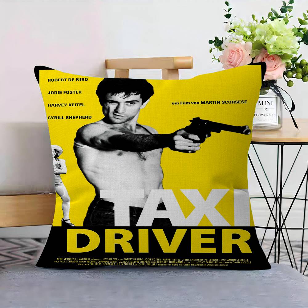 Classic Movie Taxi Driver Cushion Cover Car Throw Pillow Case For Sofa Car Christmas Gift 40x40cm 45x45cm