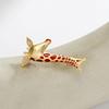 Adorable Japanese Giraffe Brooch: Trendy Lapel Pin for Sweaters and Suits