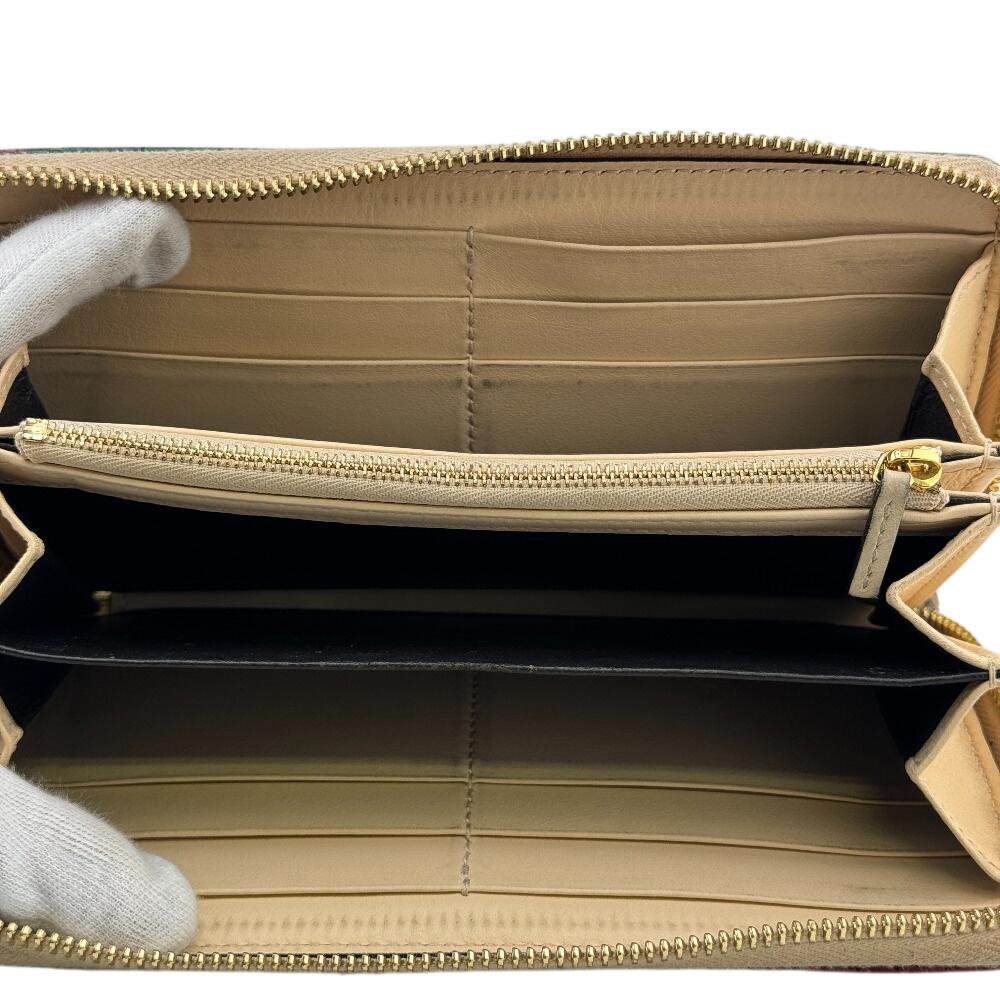 GUCCI 456117 Zip Around GG Marmont Python Purse Multi Python Women Used