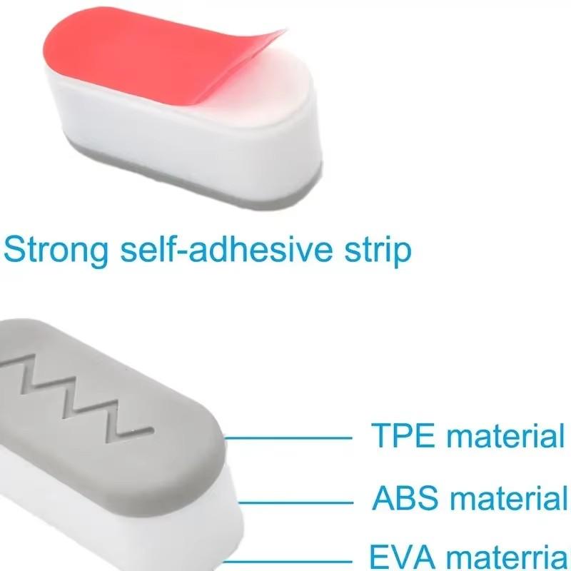 Universal Toilet Lid Cushion Anti-slip Toilet Seat Cushion Rubber Pad Buffers Pack-white Stop Bumper Shock Absorber