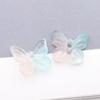 Set of 30 Colorful Transparent Glass Butterfly Charms for DIY Jewelry and Crafting