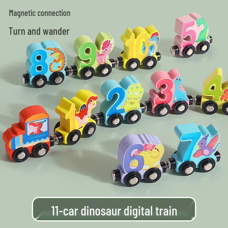 Magnetic Digital Train Toy - Educational Building Blocks for Kids Aged 1-6
