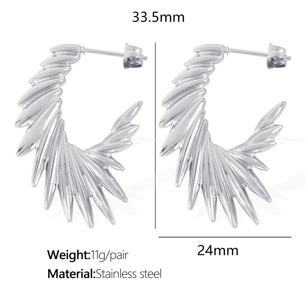 Angel Wings Titanium Steel Stud Earrings – Elegant, Fashionable Jewelry for Women