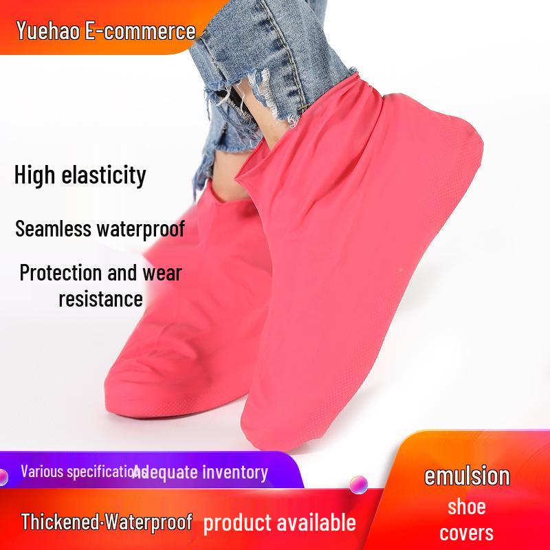 Silicone Non-Slip Waterproof Shoe Covers for Men & Women - Thickened, Wear-Resistant, Rainproof Boot Covers