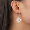 LIKGREAT Stainless Steel Witches Knot Stud Earrings for Women Irish Lucky Celtics Knot Amulet Earring Jewelry Gifts Wholesale