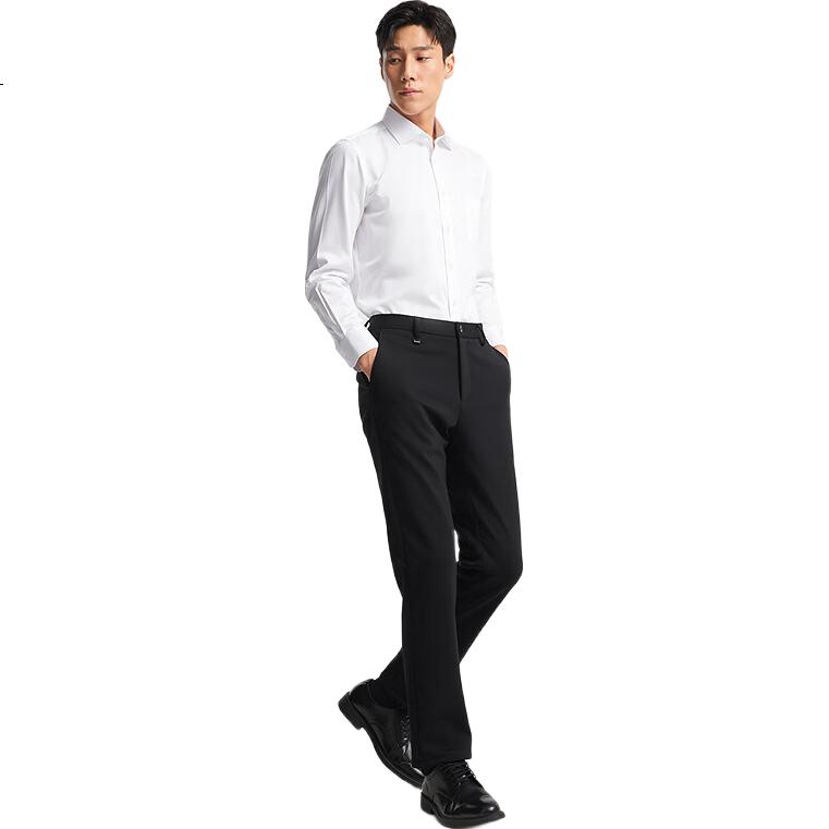 Youngor Men's DP Non-Iron Long Sleeve Shirt Autumn Winter New Official Business Solid Casual Commuter Shirt 109890