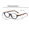 Korean-style Small Oval Small Frame Reading Glasses Retro Half Frame Blue Light Protection Presbyopia Glasses for Male Female